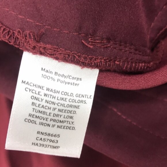 Halogen Wide Leg Cropped Pants Red PETITE - Picture 4 of 8